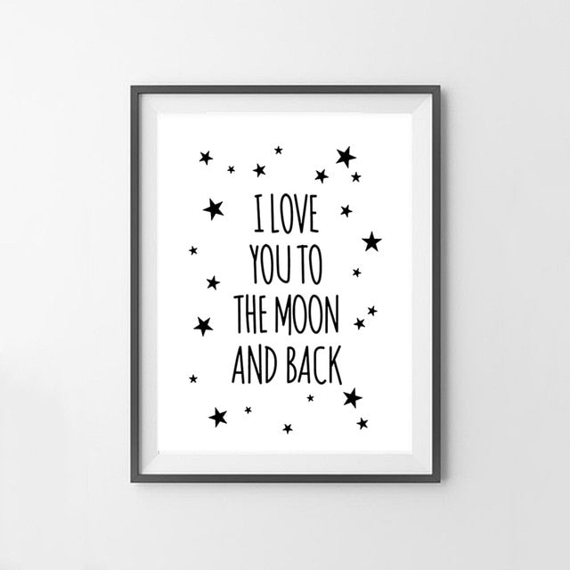 I Love You To The Moon And Back Quote  Poster