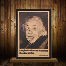 Load image into Gallery viewer, FREE Albert Einstein Poster  &quot; Imagination Is More Important Than Knowledge &quot;