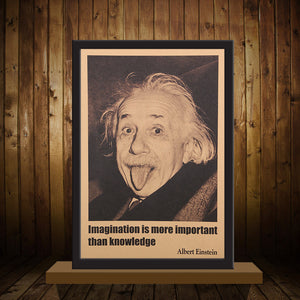 FREE Albert Einstein Poster  " Imagination Is More Important Than Knowledge "