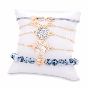 DIEZI Bohemian Turtle Charm Bracelets Bangles For Women